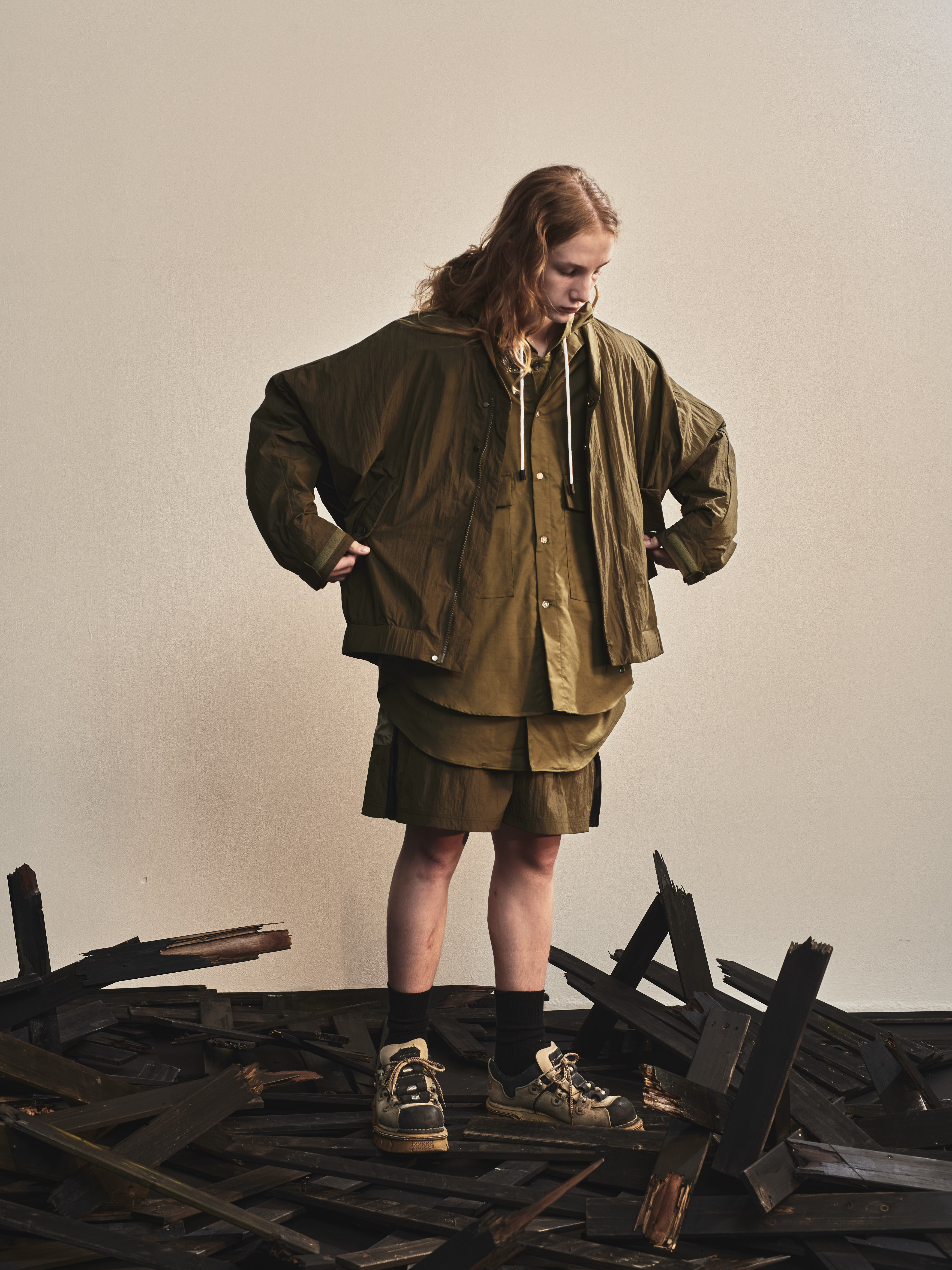 ROTOL (ﾛﾄﾙ) / KIMONO COLLAR BLOUSON – OLIVE | disarm | no. ROTOL