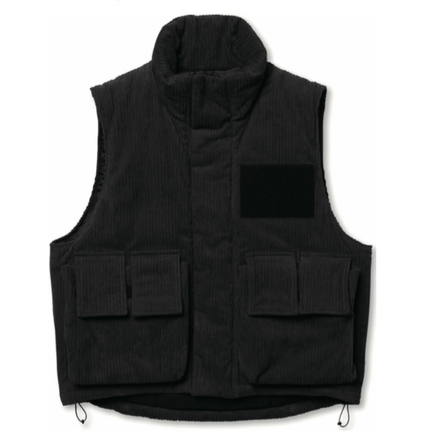 ROTOL (ﾛﾄﾙ) / BOMMER VEST – corduroy – BLACK | disarm | no. ROTOL