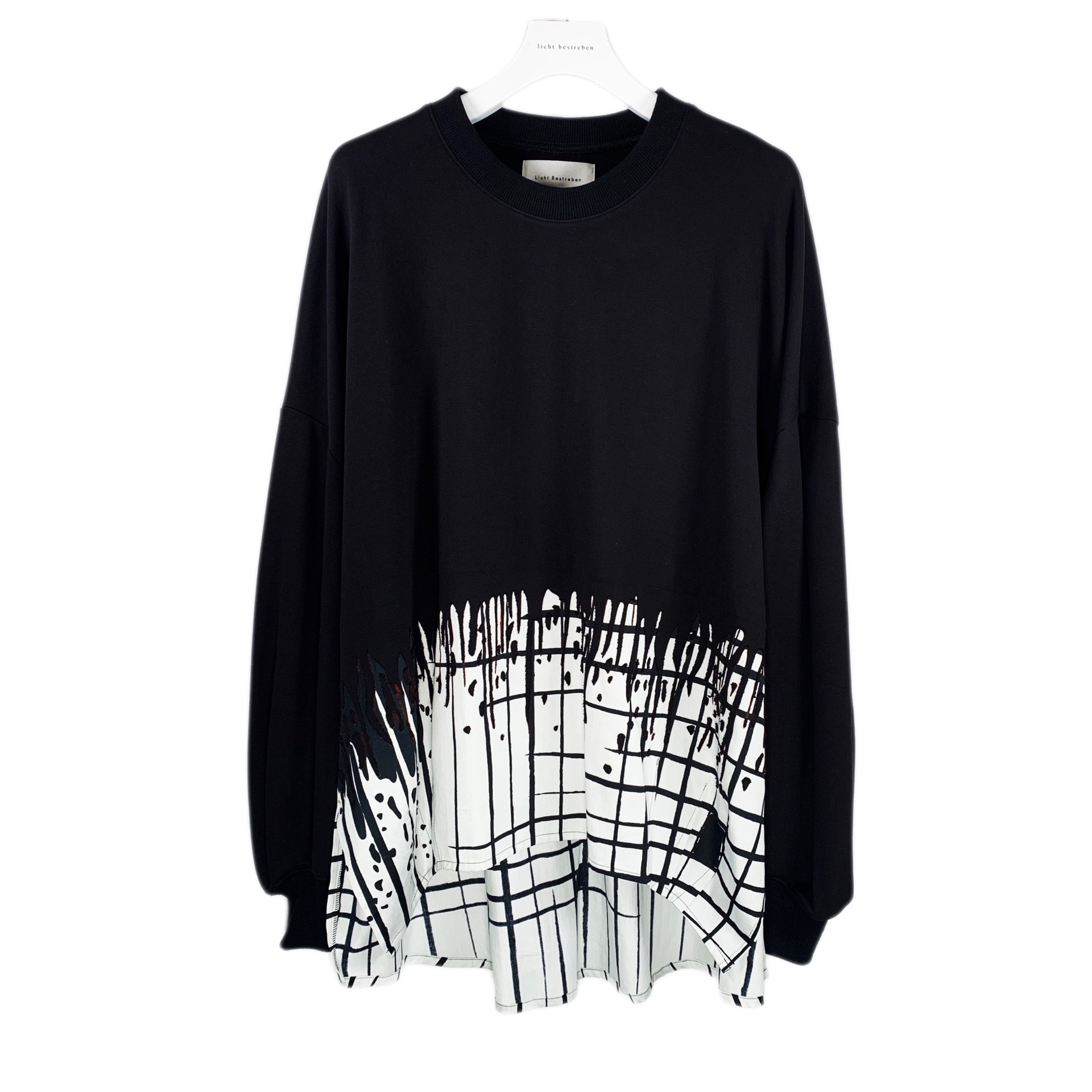 Licht Bestrebenアートモチーフウィンドブレーカー BLACK Licht Bestrebenアートモチーフウィンドブレーカー BLACK Licht
