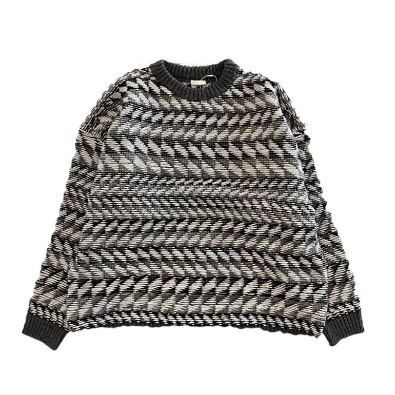 Blanc YM / Inside out Knit Pullover – Gray