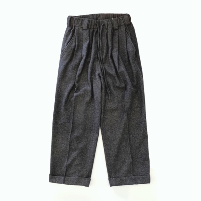 Blanc YM (ﾌﾞﾗﾝ ﾜｲｴﾑ) / Cashmere wool 3tack wide pants – Gray | disarm