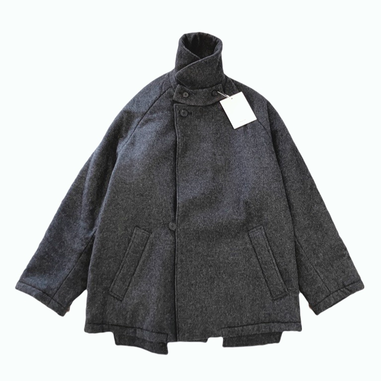 Blanc YM (ﾌﾞﾗﾝ ﾜｲｴﾑ) / Cashmere wool padded coat – Gray | disarm 