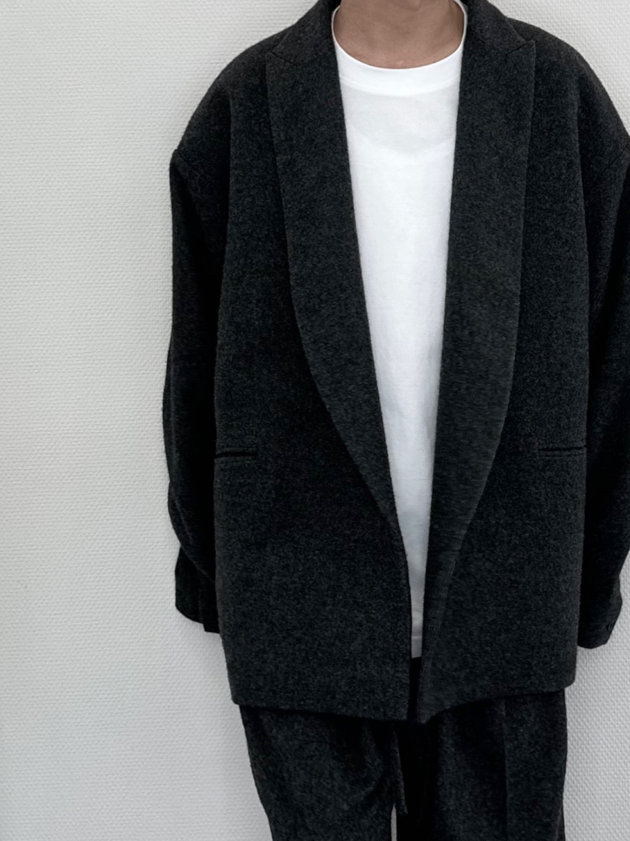 Blanc YM (ﾌﾞﾗﾝ ﾜｲｴﾑ) / Cashmere wool unconstructed JKT – Gray | disarm